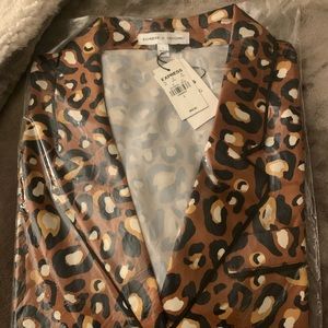 Express Leopard Satin Pajama top